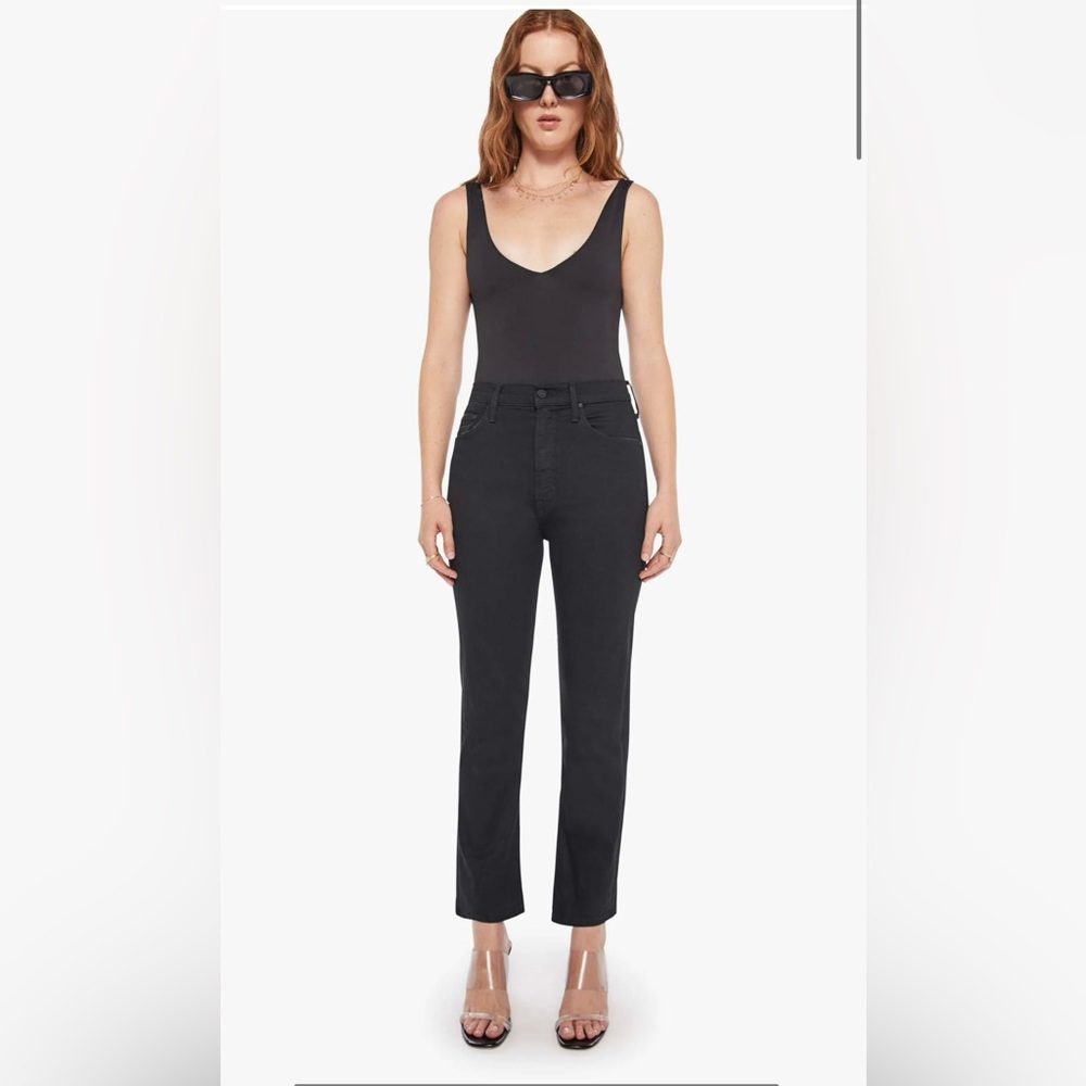 MOTHER | High Waisted Rider Ankle | Black Women's Jeans